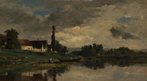 Portejoie on the Seine [1850–1878] by Charles François Daubigny [1817–1878]