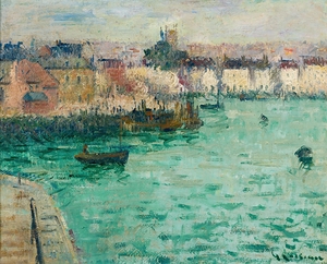 Avant Port De Dieppe [circa 1928–1929] by Gustave Loiseau [1865–1935]