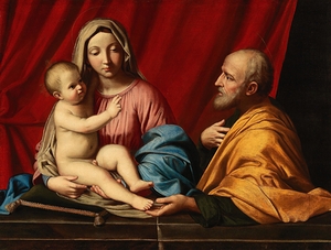 The Holy Family by Giovanni Battista Salvi da Sassoferrato [1609–1685]
