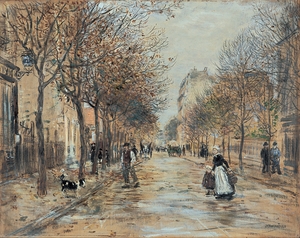 Street in Asnières by Jean François Raffaëlli [1850–1924]