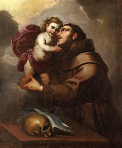 Saint Anthony Of Padua With The Christ Child by Gioacchino Assereto [1600–1649]