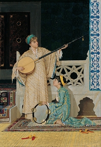 Two Musician Girls by Osman Hamdi Bey [1842–1910]