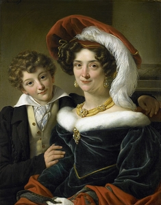 Rudolphina Wilhelmina Elizabeth de Sturler. Second Wife of Count Johannes van den Bosch. With their Son Richard Leeuwenhart [1829] by Cornelis Kruseman [1797–1857]