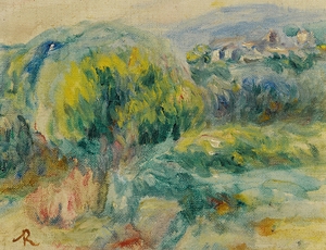 Paysage aux environs de Cagnes–Sur–Mer [1912–13] by Pierre–Auguste Renoir [1841–1919]