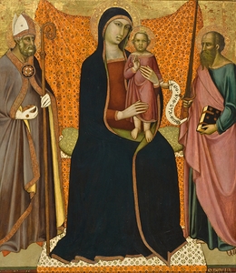Madonna and Child with Sts. Nicholas and Paul [circa 1370] by Luca di Tommè [c. 1330–1389]