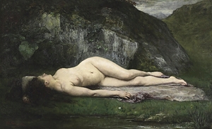 A Sleeping Bather by Henri Gervex [1852–1929]