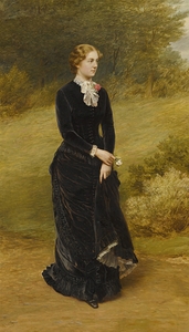 Lady In Black [1881] by Samuel Sidley [1829–1896]