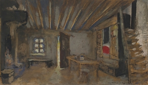 Intérieur D’auberge. Maquette De Décor Pour ‘la Lépreuse’ [1919] by Édouard Vuillard [1868–1940]