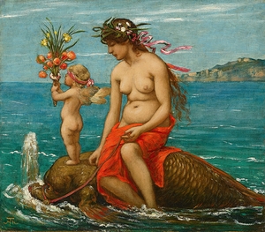 Durch die Fluten [1889] by Hans Thoma [1839–1924]