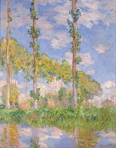 Poplars in the Sun [1891] by Claude Monet [1840–1926]