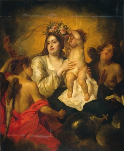The Virgin Crowned by the Christ Infant. The Redeemer [after c. 1646] by Thomas Willeboirts Bosschaert [1614–1654]