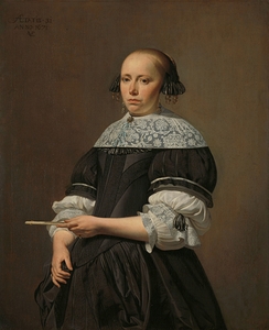 Elisabeth van Kessel [1640–1717]. Wife of Willem Jacobsz Baert [1671] by Caesar Van Everdingen [1617–1678]