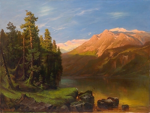Landschaft im Abendrot by Carl Schweninger [1854–1903]