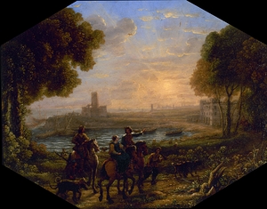 Paysage avec le port de Santa Marinella [1639] by Claude Lorrain [1604–1682]