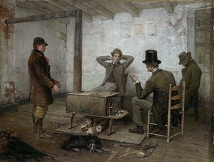 A Friendly Warning [1881] by Thomas Hicks [1823–1890]