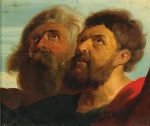 Two Male Heads by Follower of Peter Paul Rubens [1577–1640]