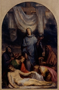 Le Christ descendu de la Croix [1856] by Sébastien Melchior Cornu [1804–1870]