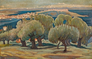 Olive Trees. Mytilini by Konstantinos Maleas [1879–1928]