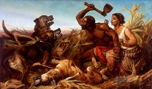The Hunted Slaves [1861] by Richard Ansdell [1815–1885]