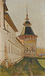 Monastery Tower by Vasily Vereshchagin [1842–1904]
