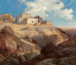 A Bit of Acoma. New Mexico [1911] by Thomas Moran [1837–1926]