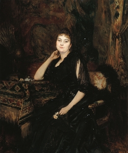 Portrait de Madame Olympe Hériot. Née Cyprienne Dubernet [1857–1947] [1891] by Théobald Chartran [1849–1907]