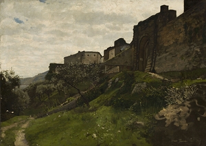 Fragment of defensive walls by Hans Thoma [1839–1924]