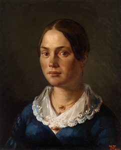 Portrait of Madame Martin [1840] by Jean–François Millet [1814–1875]