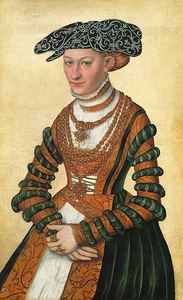 Portrait Of A Lady by Lucas Cranach the Younger [1515–1586]