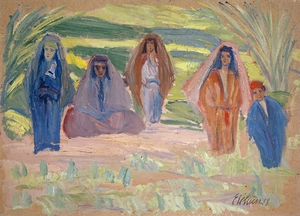 Fünf Beduinen [1918] by Ernst Schiess [1872–1919]