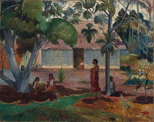 The Large Tree [1891] by Paul Gauguin [1848–1903]