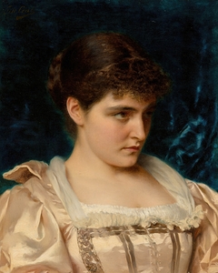 A demure beauty by Tito Conti [1842–1924]