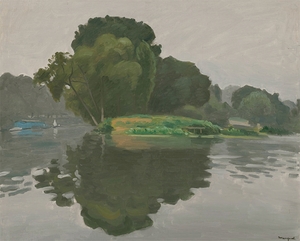 L’Île. Poissy [1929] by Albert Marquet [1875–1947]