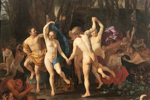 A Bacchanal by Jacob Van Loo [1614–1670]