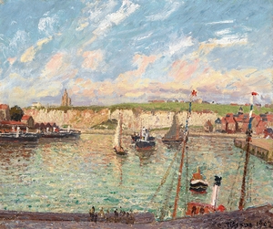 L’avant–Port De Dieppe. Après–Midi. Temps Lumineux [1902] by Camille Pissarro [1830–1903]