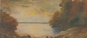 Landscape with a Lake [1875–1885] by Ladislav Mednyánszky [1852–1919]
