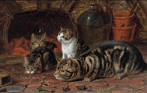 The First Lesson by Horatio Henry Couldery [1832–1918]