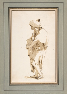Standing Man in a Turban. Holding a Sword [1696–1770] by Giovanni Battista Tiepolo [1696–1770]