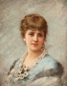 Portrait of a Lady by Emile Eisman–Semenowsky [1853–1918]