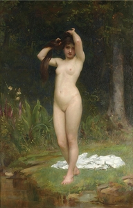 A Woodland Nymph by Philip Hermogenes Calderon [1833–1898]