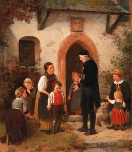 The Schoolmaster by Otto Rethel [1822–1892]
