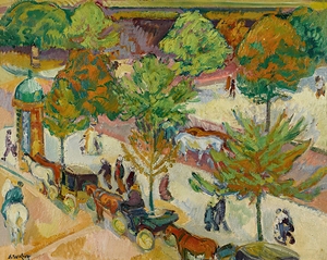 Station de Cochers by Nikolai Alexandrovich Tarkhov [1871–1930]