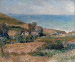 View of the Seacoast near Wargemont in Normandy [1880] by Pierre–Auguste Renoir [1841–1919]