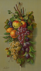 Apples. Plums & grapes. No. 8266 [1902] by Laux. A.