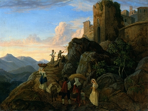 Civitella [Evening] by Adrian Ludwig Richter [1803–1884]
