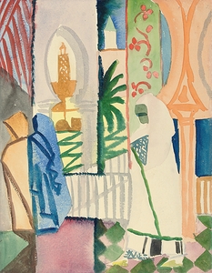 In der Tempelhalle [1914] by August Macke [1887–1914]