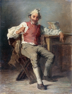 L’homme à la pipe by Auguste Dutuit [1807–1886]