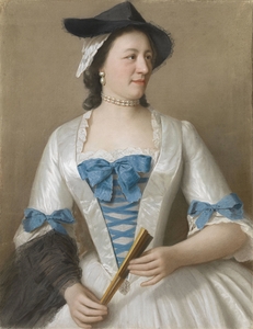 Portrait of Jeanne–Elisabeth Sellon. Lady Tyrell [c. 1746] by Jean–Etienne Liotard [1702–1789]