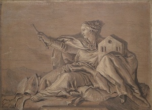 Allegorical Figure Representing Europe by Giovanni Domenico Tiepolo [1727–1804]