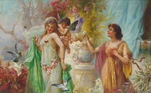 A classical idyll by Hans Zatzka [1859–1945]